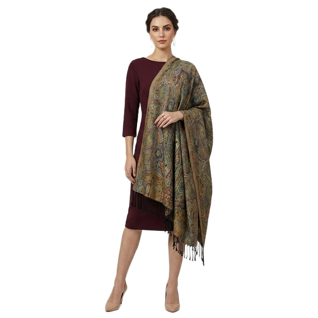 SAL Premium Jamawar din 100% Matase Naturala - Heritage -> Cod: PureSilkJamawar3