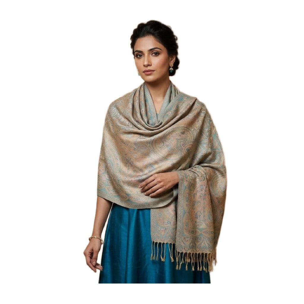 SAL Premium Jamawar din 100% Matase Naturala - Heritage -> Cod: NewPureSilkJamawar5