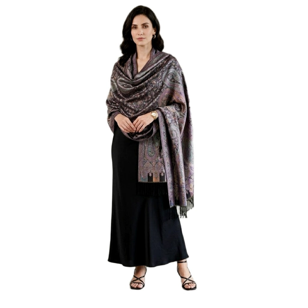 Sal Premium Jamawar din 100% Matase Naturala - Elegant si rafinat . Cod: NewJamawar8