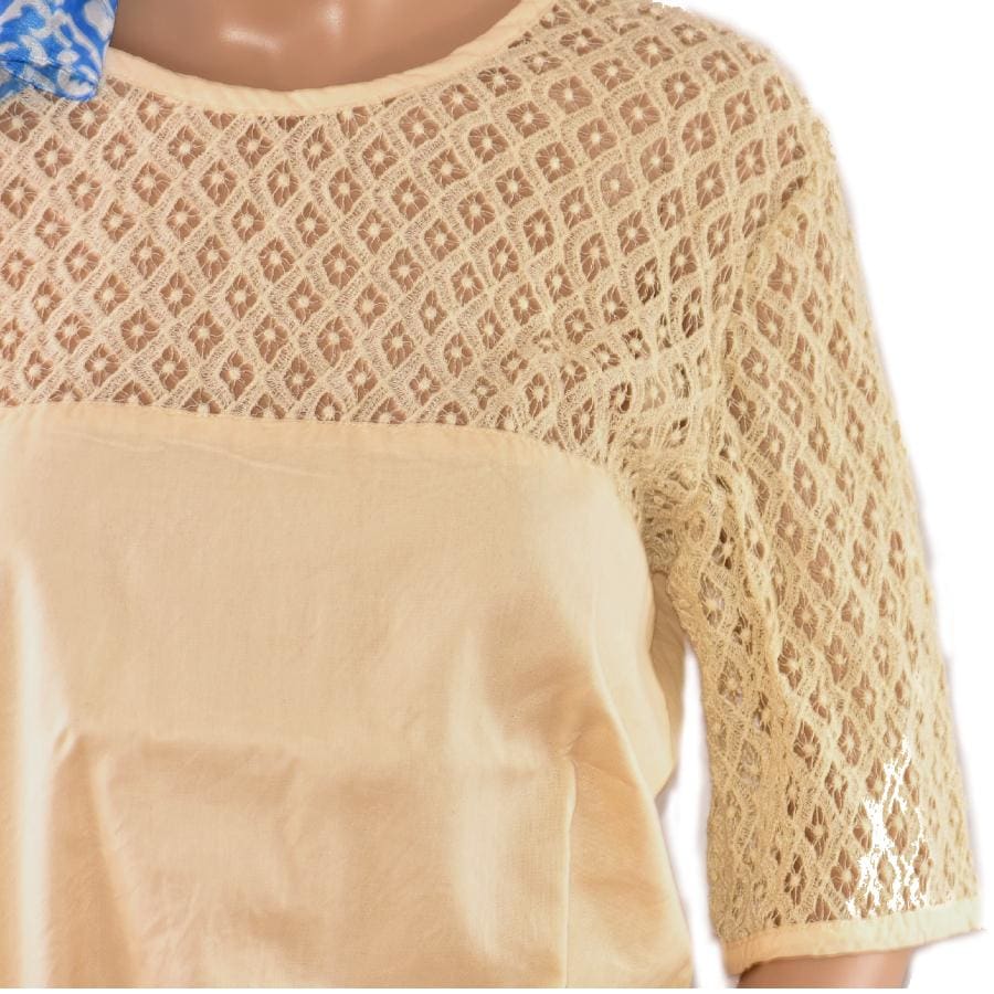 Bluza cu dantela din Bumbac - Vintage Lace - XL - Bluze