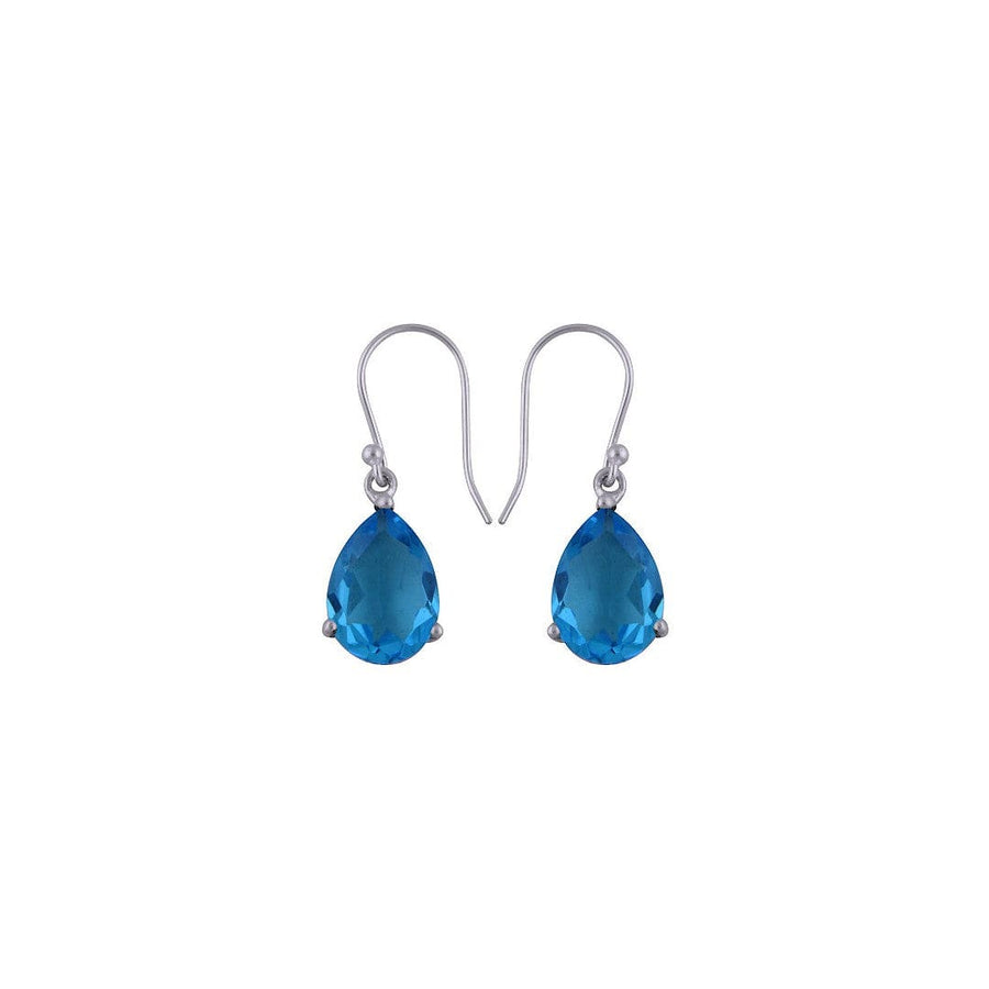 Cercei din Argint 925 cu Pietre Semipretioase Naturale de Blue Topaz multifatetat slefuite -> Cod: SilverBlueTopaz - cercei argint