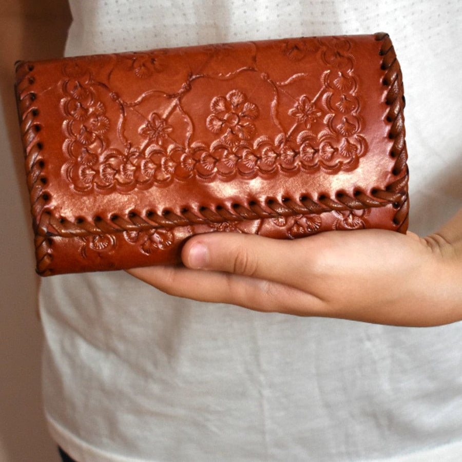 Clutch/Portofel lucrat manual din Piele Naturala.-> Cod: CAM27 - Genti din Piele