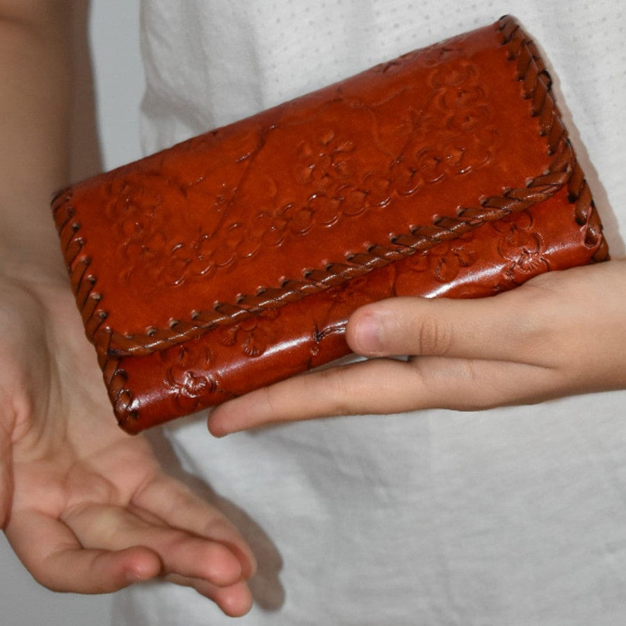 Clutch/Portofel lucrat manual din Piele Naturala.-> Cod: CAM27 - Genti din Piele