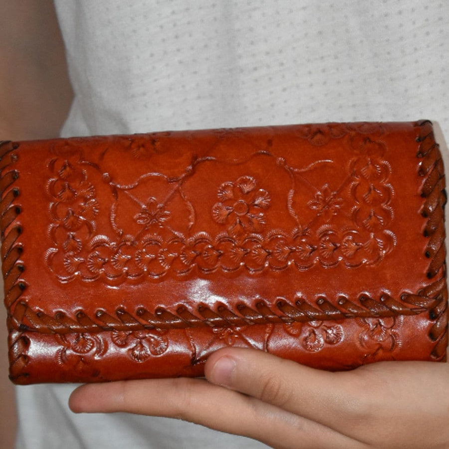 Clutch/Portofel lucrat manual din Piele Naturala.-> Cod: CAM27 - Genti din Piele