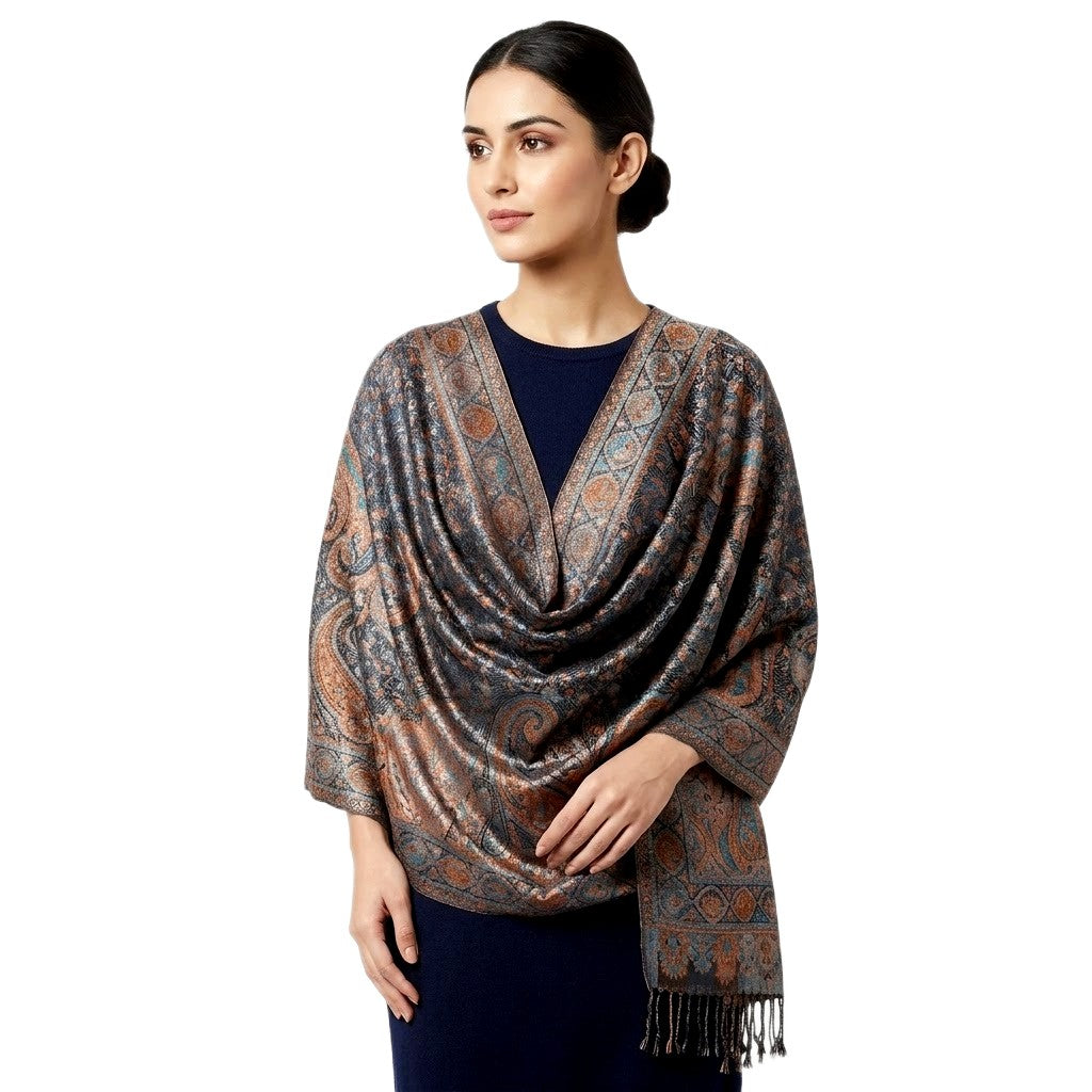 SAL Premium Jamawar din 100% Matase Naturala - Heritage -> Cod: PureSilkJamawar14