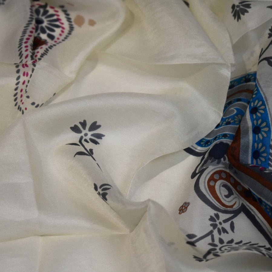 Esarfa Batic din 100% Matase Naturala (Tabby Silk - Matase Naturala Tabby) ->Cod: Tab13 - Batic din Matase Naturala
