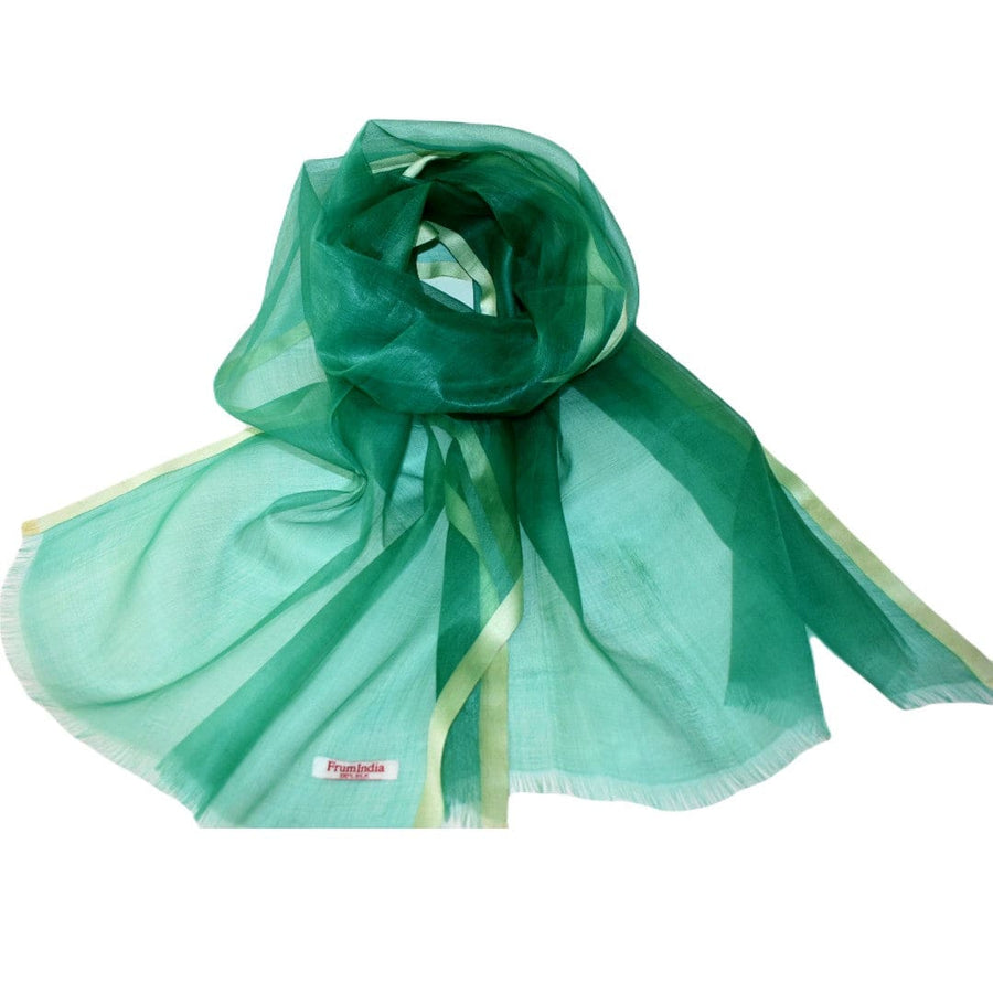 Esarfa din Matase Naturala Mulberry Silk - Emerald Green (Cod: Mulberry 1) - esarfa matase naturala mulberry silk