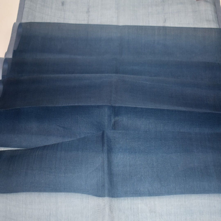 Esarfa din Matase Naturala Mulberry Silk - Indigo Blue (Cod: Mulberry 9) - esarfa matase naturala mulberry silk