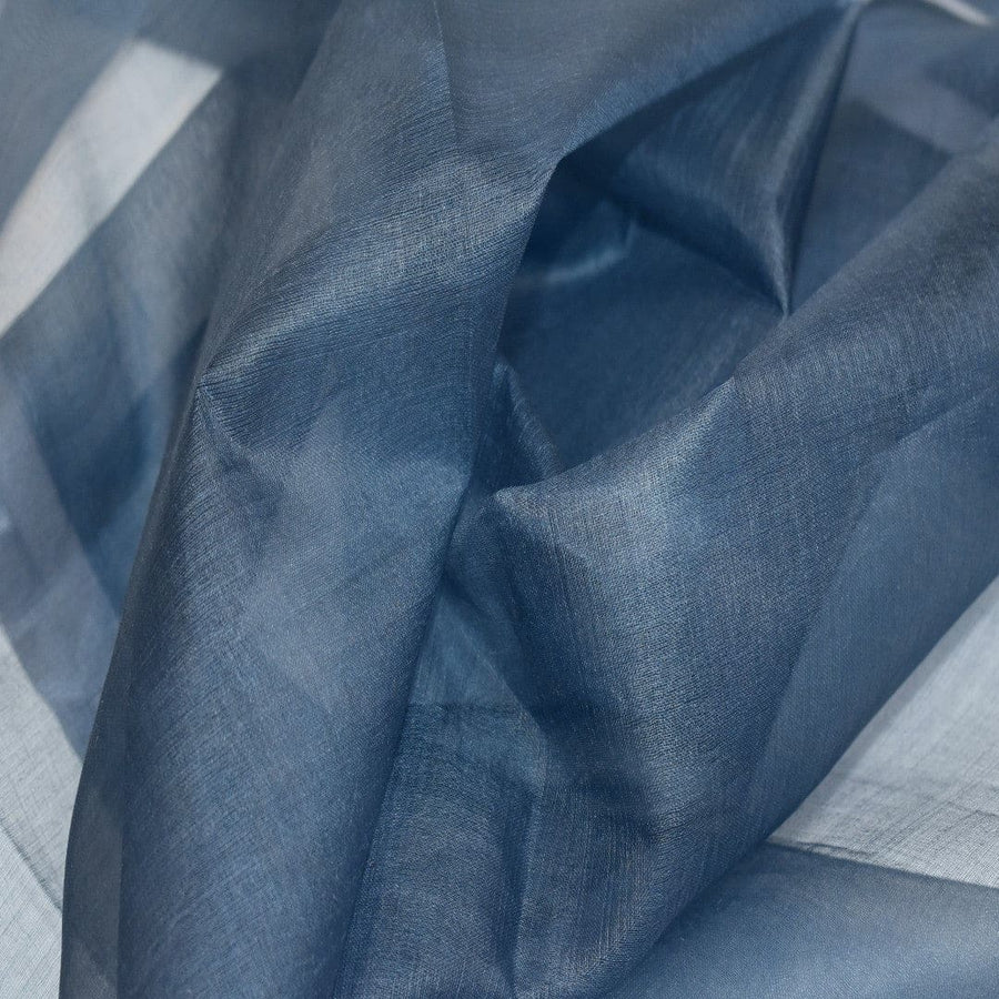 Esarfa din Matase Naturala Mulberry Silk - Indigo Blue (Cod: Mulberry 9) - esarfa matase naturala mulberry silk