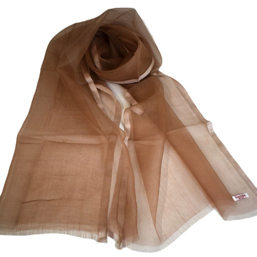 Esarfa din Matase Naturala Mulberry Silk - Nude Capucino (Cod: Mulberry 1) - esarfa matase naturala mulberry silk