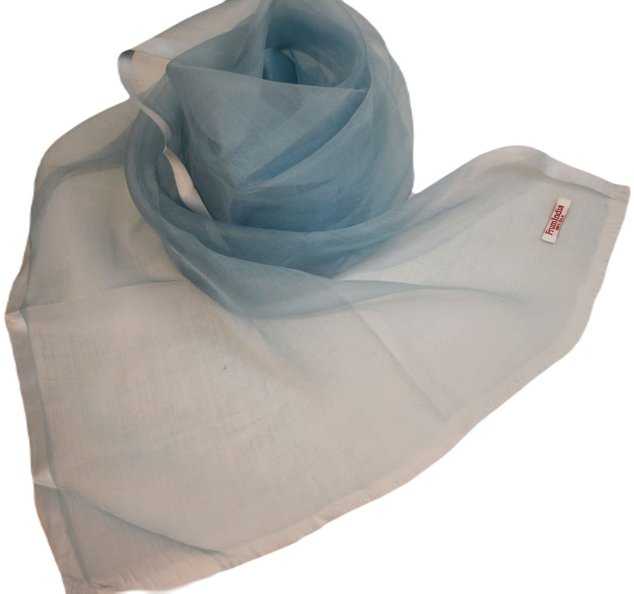 Esarfa din Matase Naturala Mulberry Silk - Sky Blue (Cod: Mulberry 6) - esarfa matase naturala mulberry silk