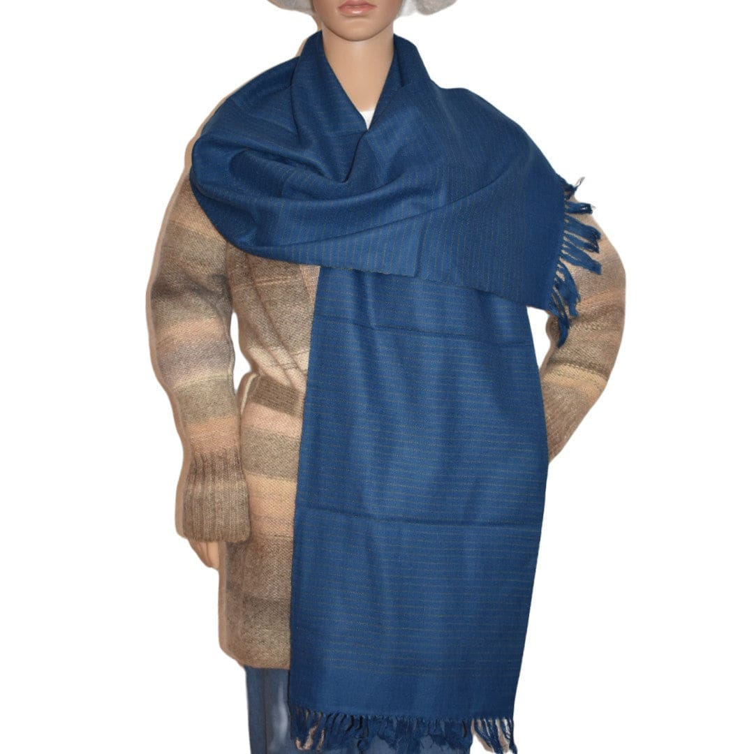 Esarfa-Fular Unisex din Lana de Yak & Merino - Albastru/Verde -> Cod: Yaknov3 - Esarfa Fular din lana de Yak & Merino