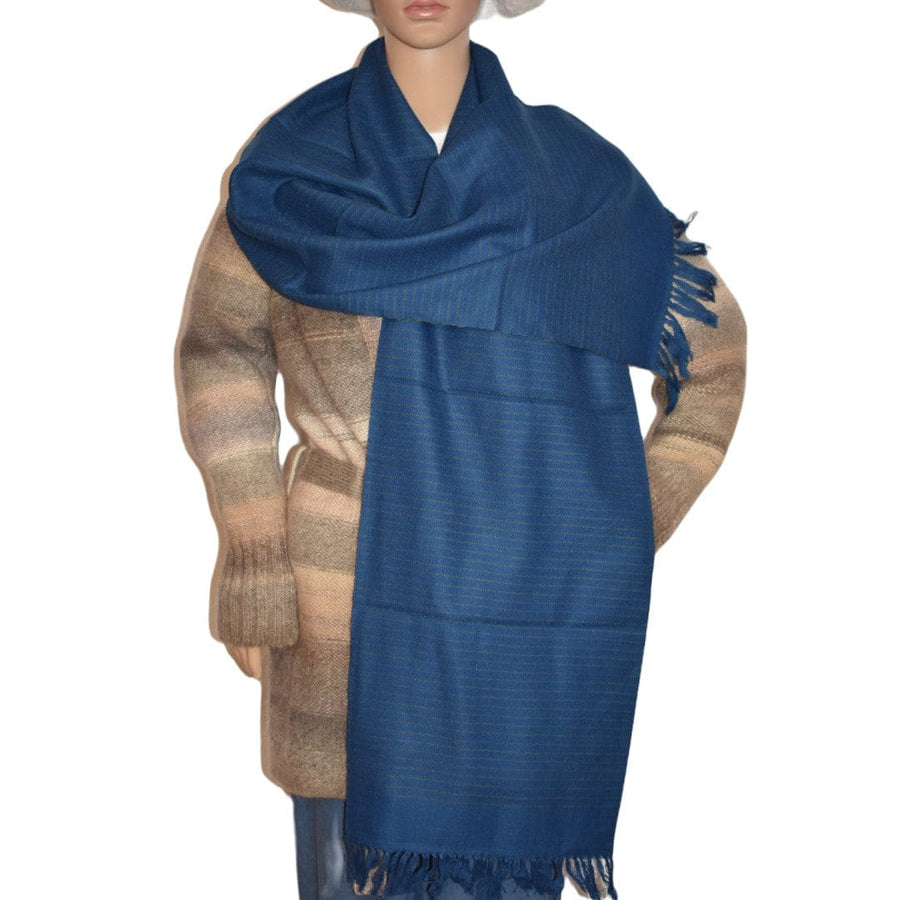 Esarfa-Fular Unisex din Lana de Yak & Merino - Albastru/Verde -> Cod: Yaknov3 - Esarfa Fular din lana de Yak & Merino