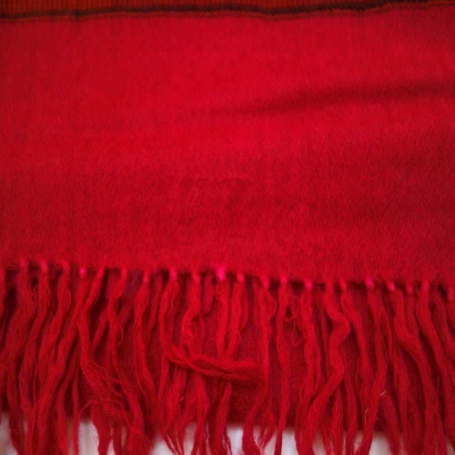 Esarfa-Fular Unisex din Lana de Yak & Merino - Poppy Red (Cod -> FM) - Esarfa Fular din lana de Yak & Merino