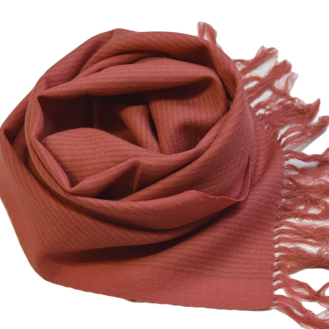 Esarfa-Fular Unisex din Lana de Yak & Merino -Salmon & Capucino -> Cod: Yaknov4 - Esarfa Fular din lana de Yak & Merino