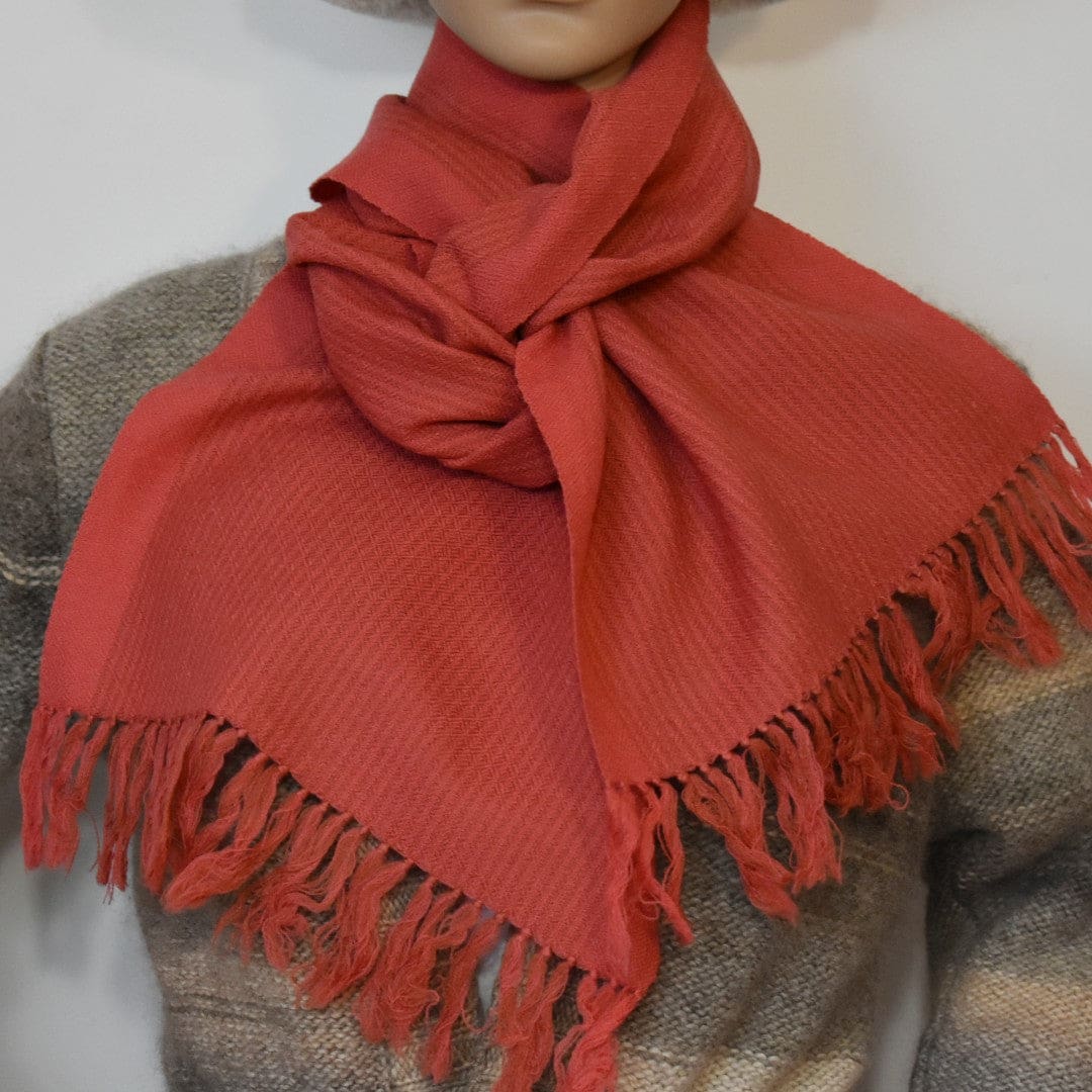 Esarfa-Fular Unisex din Lana de Yak & Merino -Salmon & Capucino -> Cod: Yaknov4 - Esarfa Fular din lana de Yak & Merino