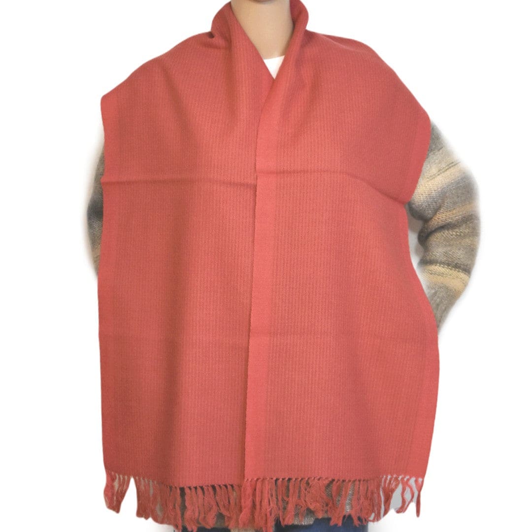 Esarfa-Fular Unisex din Lana de Yak & Merino -Salmon & Capucino -> Cod: Yaknov4 - Esarfa Fular din lana de Yak & Merino