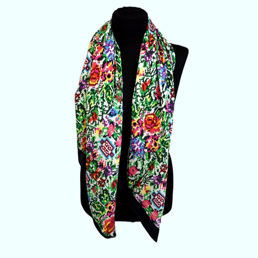 Esarfa Mare din 100% Matase Naturala (Crepe Silk) ->M121 - Esarfa-Sal din Crep de Matase Naturala