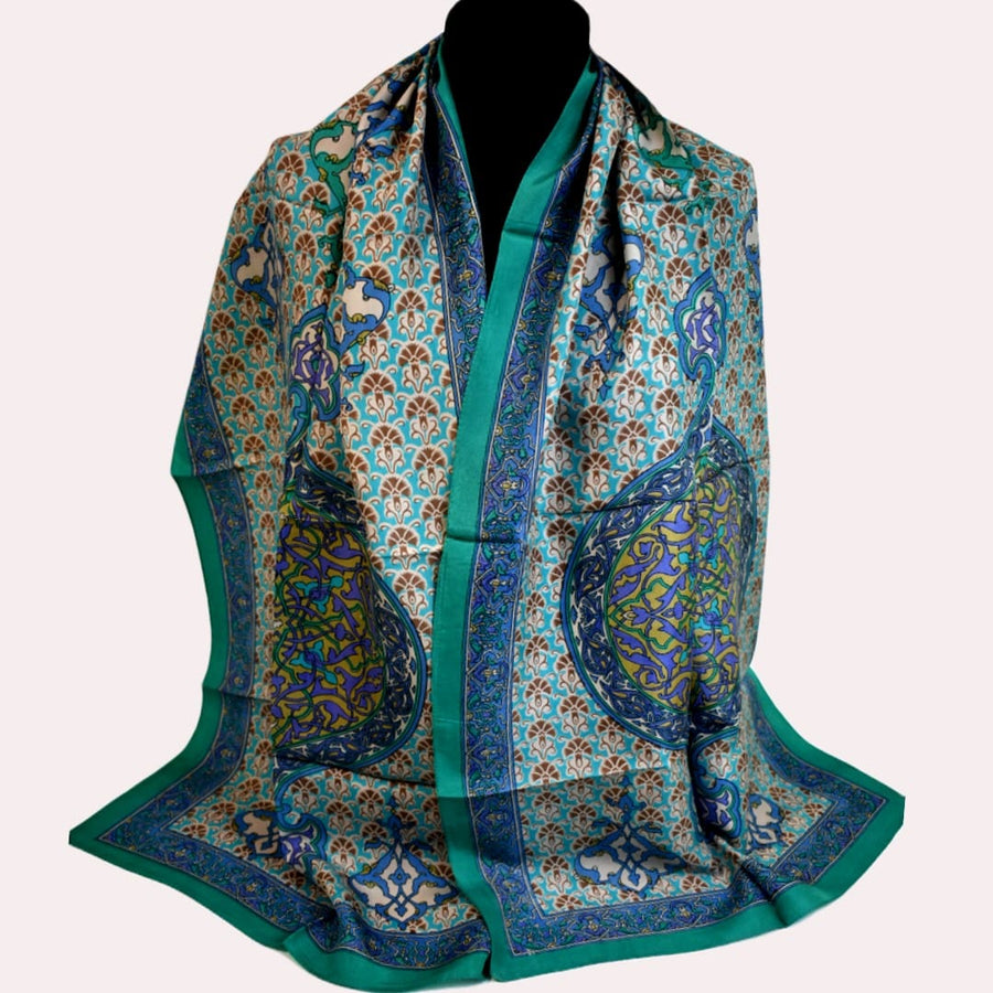 Esarfa-Sal din 100% Matase Naturala (Heavy Silk - Matase Naturala Habotai) ->Cod: M47 - esarfa sal din matase naturala