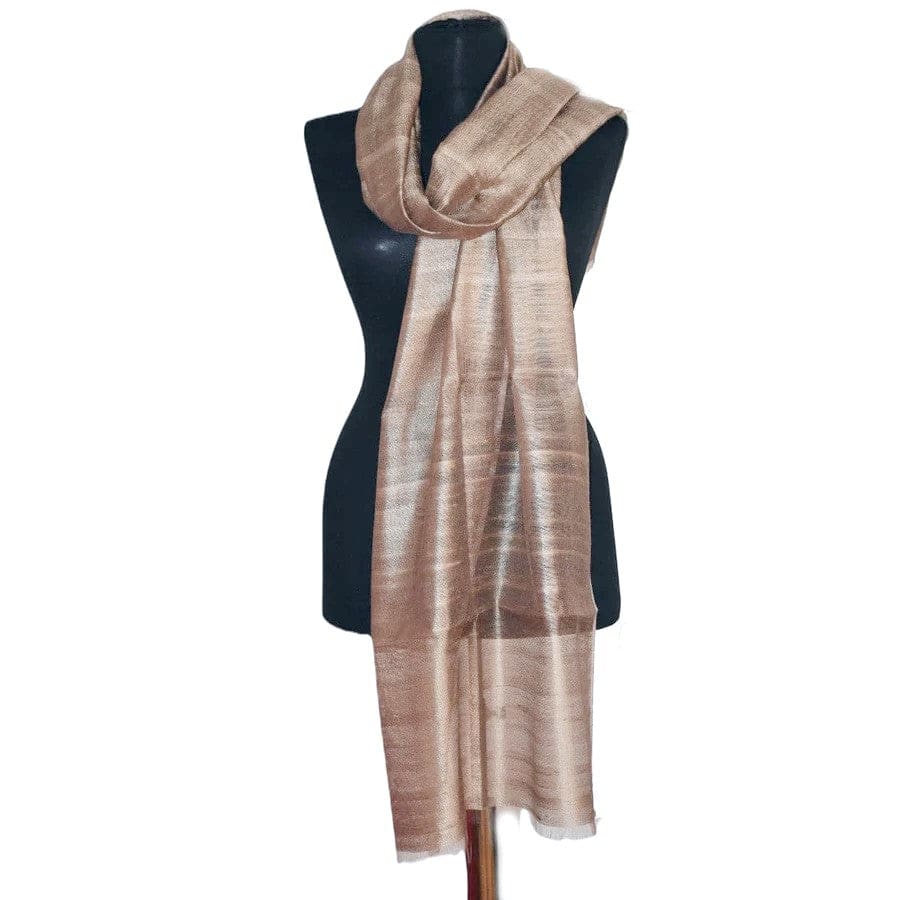 Esarfa-Sal din Matase Naturala Dupioni Raw Silk - Bej Nude -> Cod: Dupioni22 - esarfa sal din matase naturala dupioni raw silk