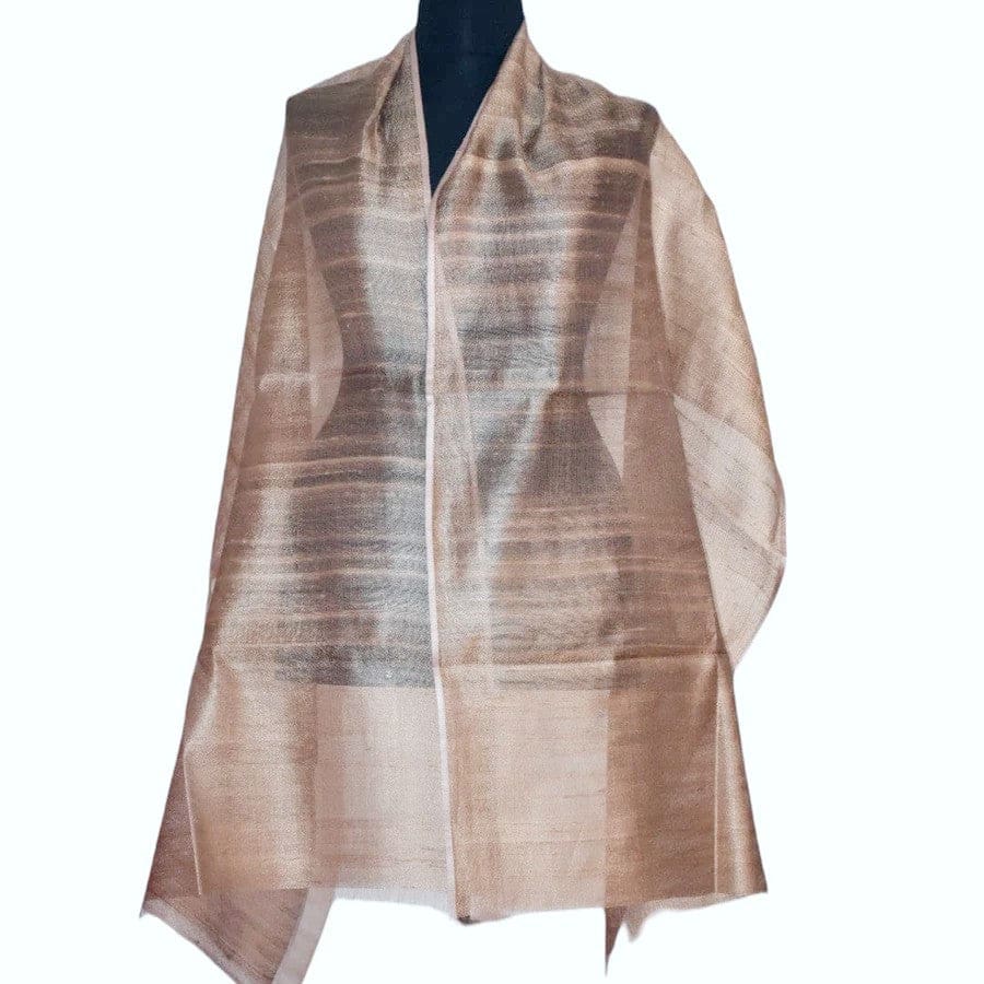 Esarfa-Sal din Matase Naturala Dupioni Raw Silk - Bej Nude -> Cod: Dupioni22 - esarfa sal din matase naturala dupioni raw silk