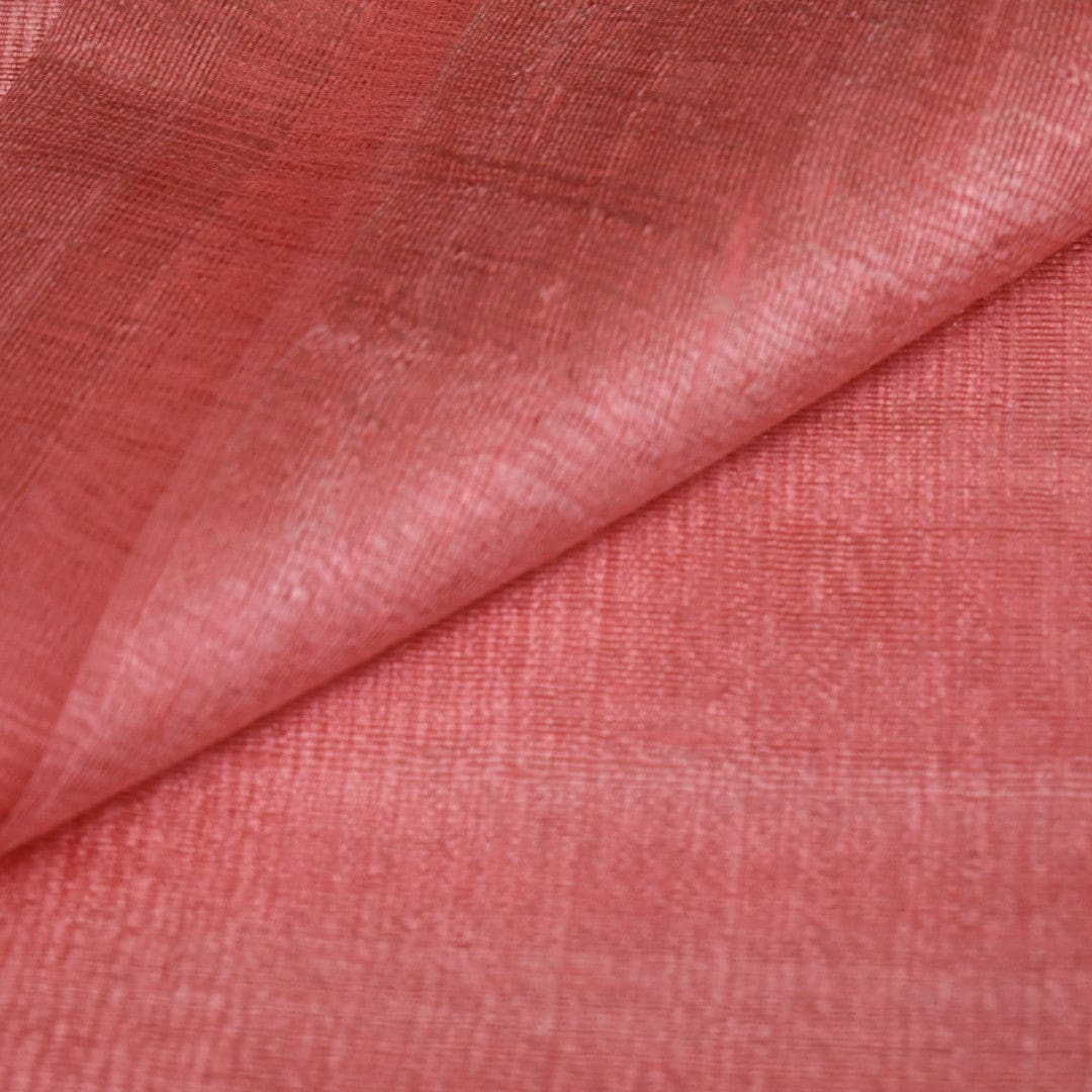 Esarfa-Sal din Matase Naturala Dupioni Raw Silk -Fuzzy Peach (Culoarea Pantone a anului 2024) -> Cod: Dupioni7 - esarfa sal din matase