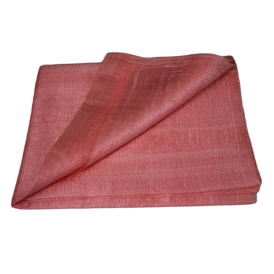 Esarfa-Sal din Matase Naturala Dupioni Raw Silk -Fuzzy Peach (Culoarea Pantone a anului 2024) -> Cod: Dupioni7 - esarfa sal din matase