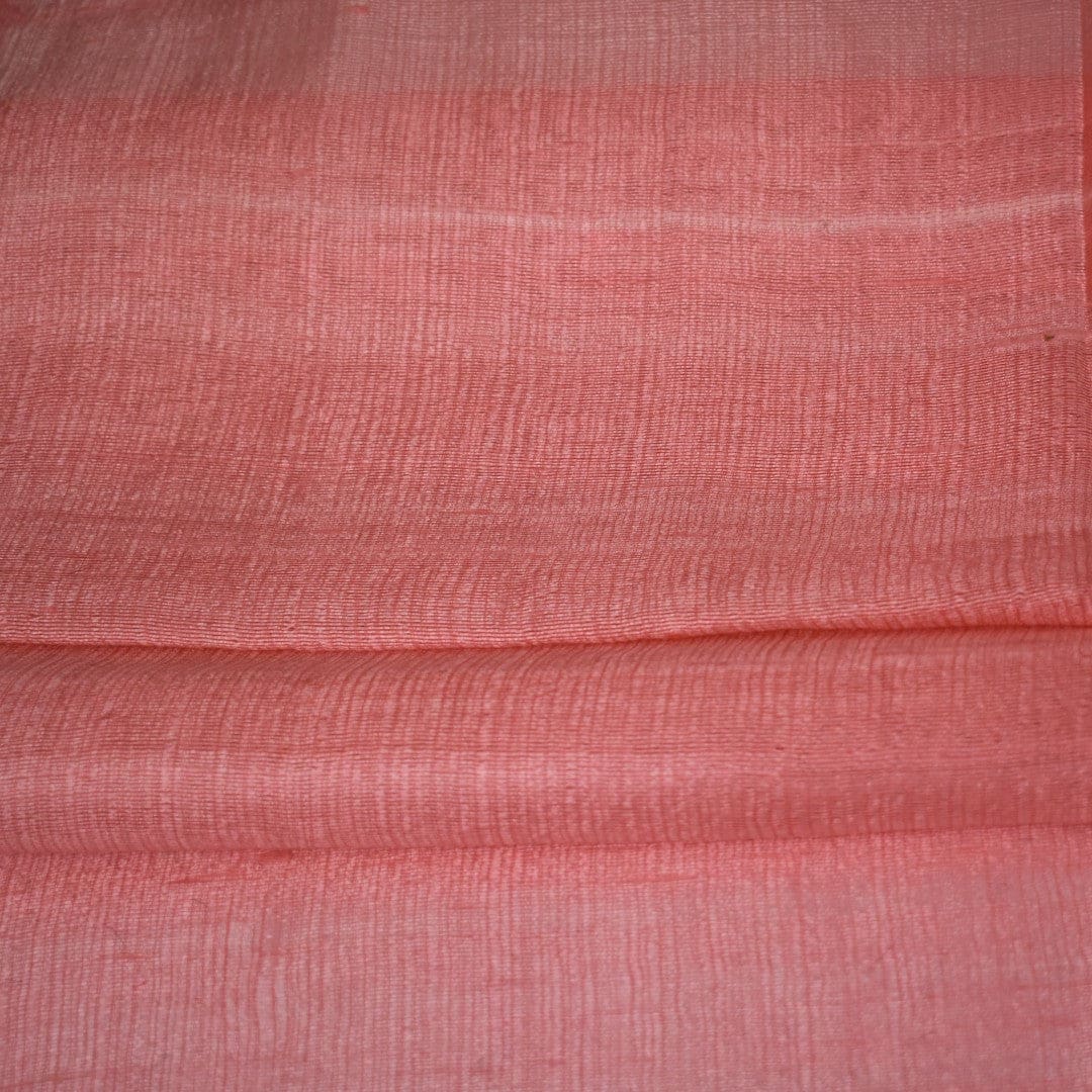 Esarfa-Sal din Matase Naturala Dupioni Raw Silk -Fuzzy Peach (Culoarea Pantone a anului 2024) -> Cod: Dupioni7 - esarfa sal din matase