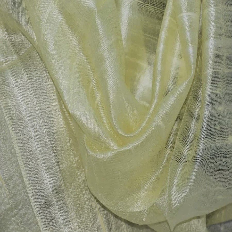 Esarfa-Sal din Matase Naturala Dupioni Raw Silk - Galben Pai -: Cod: Dupion3 - esarfa sal din matase naturala raw silk