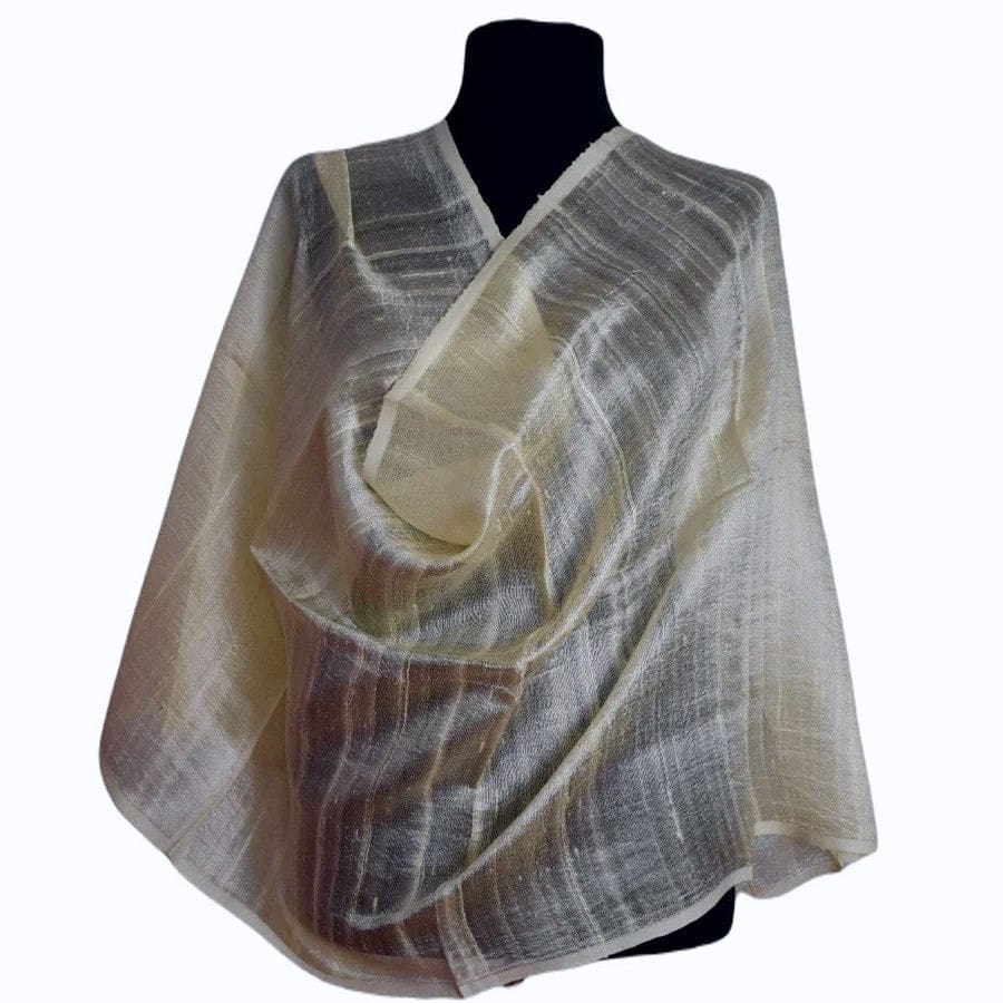 Esarfa-Sal din Matase Naturala Dupioni Raw Silk - Galben Pai -: Cod: Dupion3 - esarfa sal din matase naturala raw silk