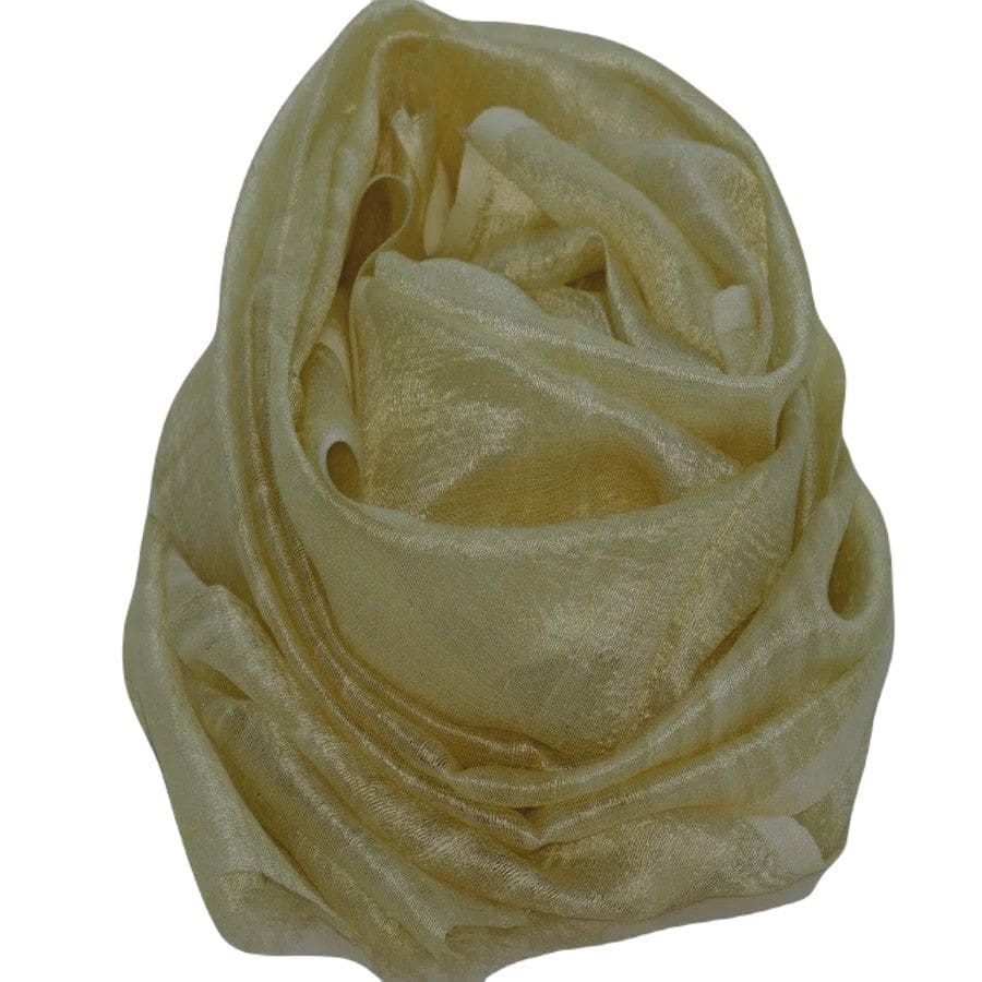 Esarfa-Sal din Matase Naturala Dupioni Raw Silk - Galben Pai -: Cod: Dupion3 - esarfa sal din matase naturala raw silk