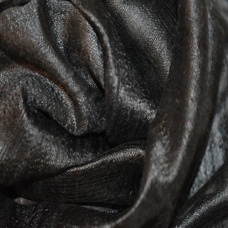 Esarfa-Sal din Matase Naturala Dupioni Raw Silk - Negru Intens -> Cod:Dupion5 - esarfa sal din matase naturala dupioni raw silk