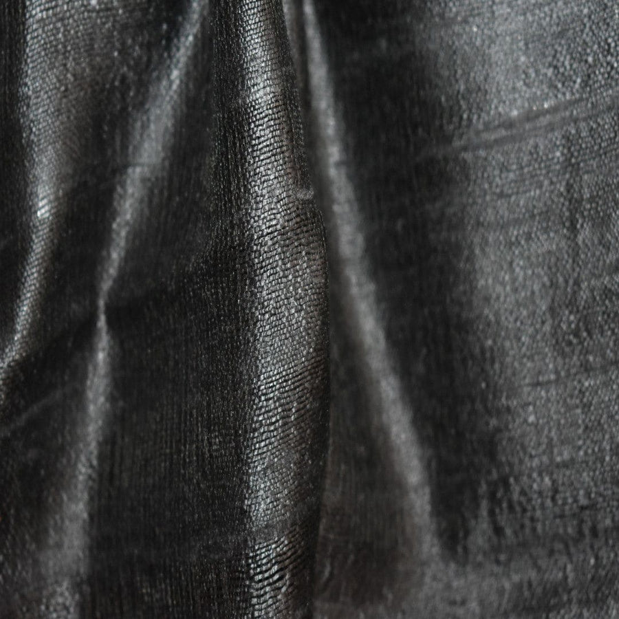 Esarfa-Sal din Matase Naturala Dupioni Raw Silk - Negru Intens -> Cod:Dupion5 - esarfa sal din matase naturala dupioni raw silk