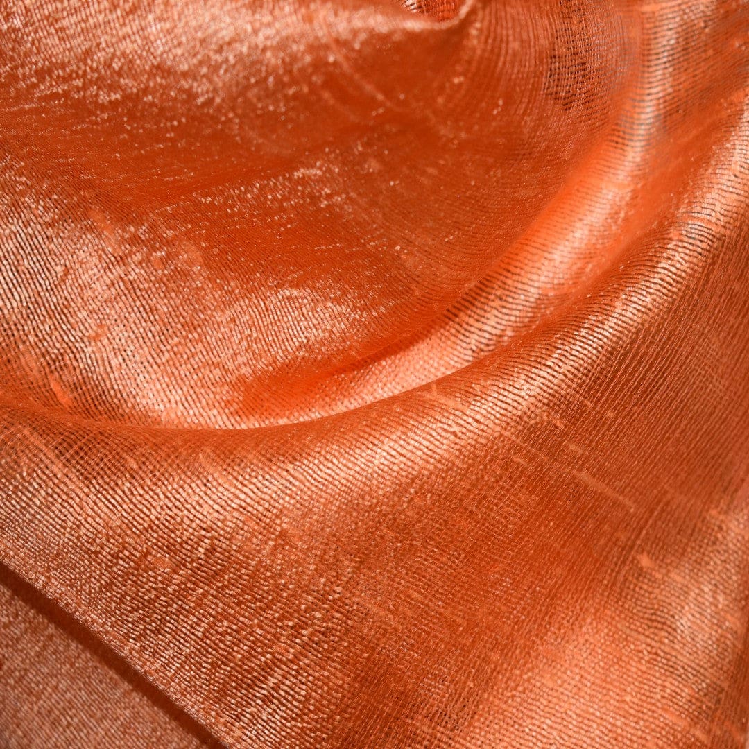 Esarfa-Sal din Matase Naturala Dupioni Raw Silk - Orange Safron -> Cod: Dupioni8 - esarfa sal din matase naturala dupioni raw silk