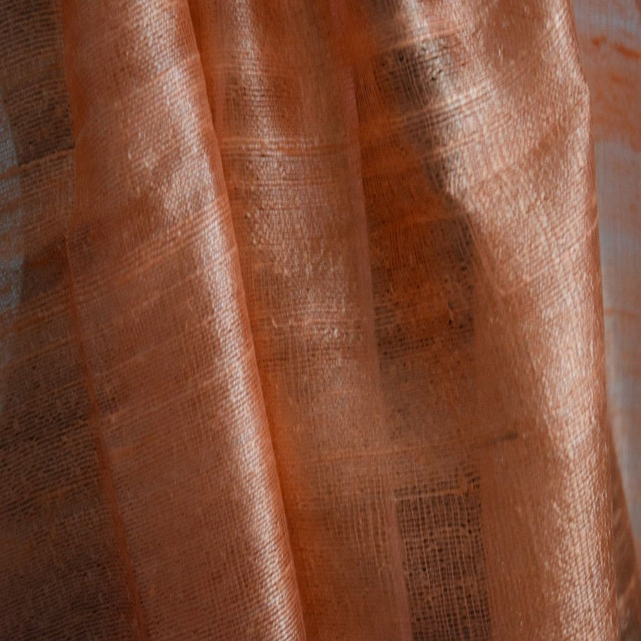 Esarfa-Sal din Matase Naturala Dupioni Raw Silk - Orange Safron -> Cod: Dupioni8 - esarfa sal din matase naturala dupioni raw silk