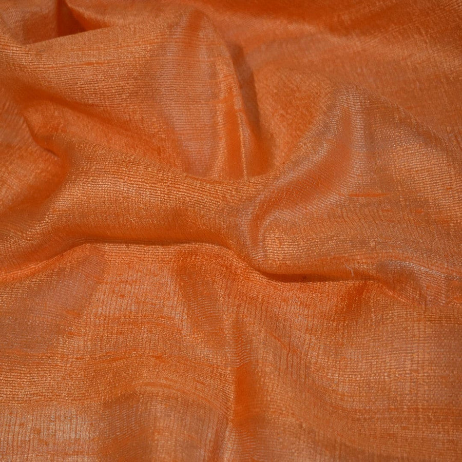 Esarfa-Sal din Matase Naturala Dupioni Raw Silk - Orange Safron -> Cod: Dupioni8 - esarfa sal din matase naturala dupioni raw silk