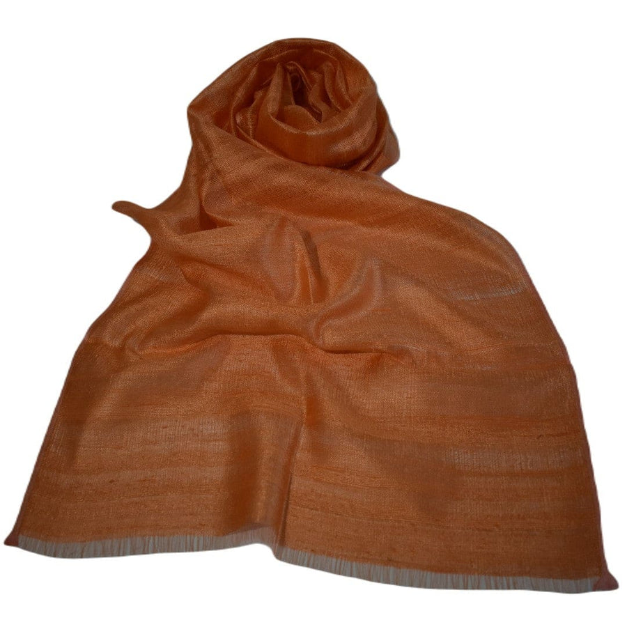 Esarfa-Sal din Matase Naturala Dupioni Raw Silk - Orange Safron -> Cod: Dupioni8 - esarfa sal din matase naturala dupioni raw silk