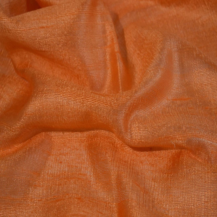 Esarfa-Sal din Matase Naturala Dupioni Raw Silk - Orange Safron -> Cod: Dupioni8 - esarfa sal din matase naturala dupioni raw silk