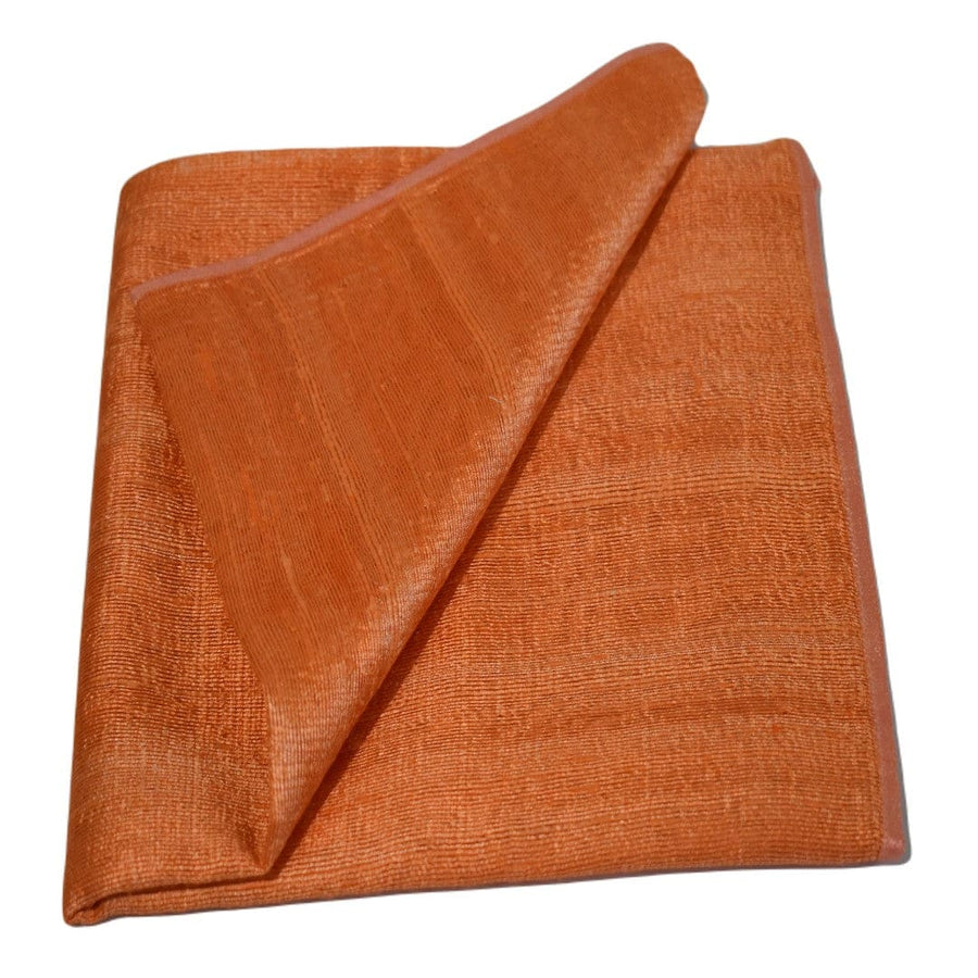 Esarfa-Sal din Matase Naturala Dupioni Raw Silk - Orange Safron -> Cod: Dupioni8 - esarfa sal din matase naturala dupioni raw silk