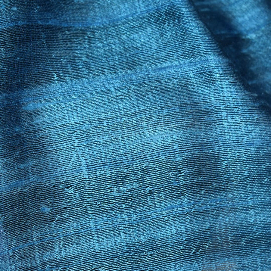 Esarfa-Sal din Matase Naturala Dupioni Raw Silk - Bleu Azuriu -> Cod: Dupioni9 - esarfa sal din matase naturala dupioni raw silk