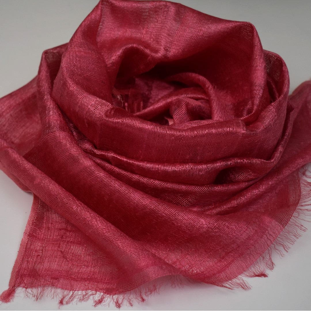 Esarfa-Sal din Matase Naturala Dupioni Raw Silk - Rose Bud -> Cod: Dupioni10 - esarfa sal din matase naturala dupioni raw silk