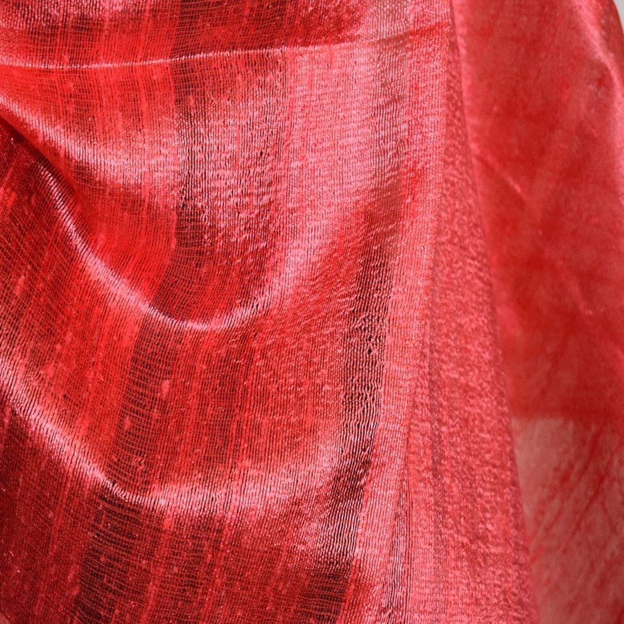 Esarfa-Sal din Matase Naturala Dupioni Raw Silk - Rosu Prafuit -> Cod:Dupion4 - esarfa sal din matase naturala dupioni raw silk