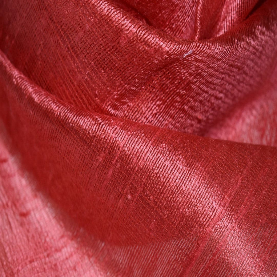 Esarfa-Sal din Matase Naturala Dupioni Raw Silk - Rosu Prafuit -> Cod:Dupion4 - esarfa sal din matase naturala dupioni raw silk