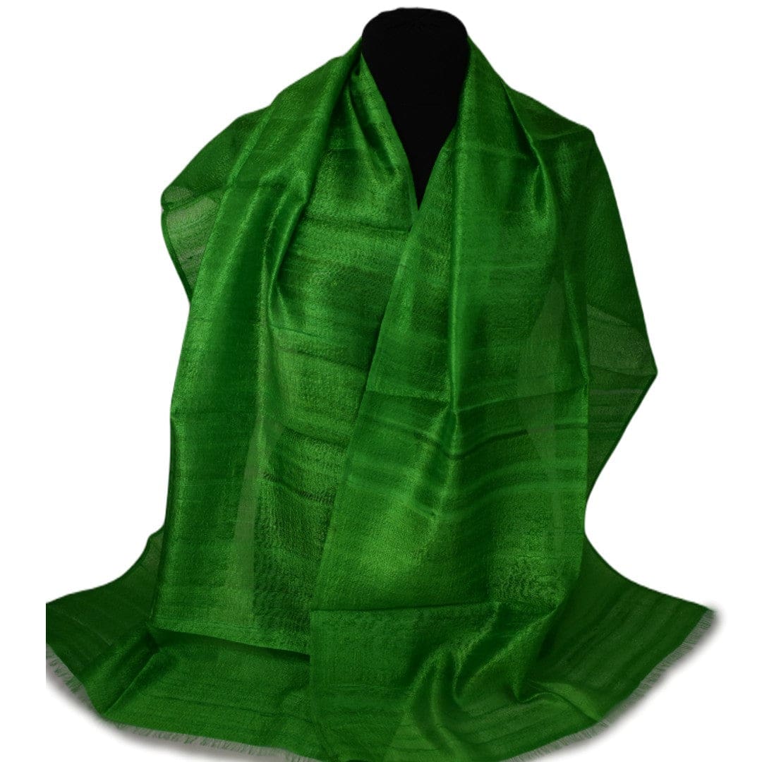 Esarfa-Sal din Matase Naturala Dupioni Raw Silk - Verde Iarba -> Cod:Dupion45 - esarfa sal din matase naturala dupioni raw silk