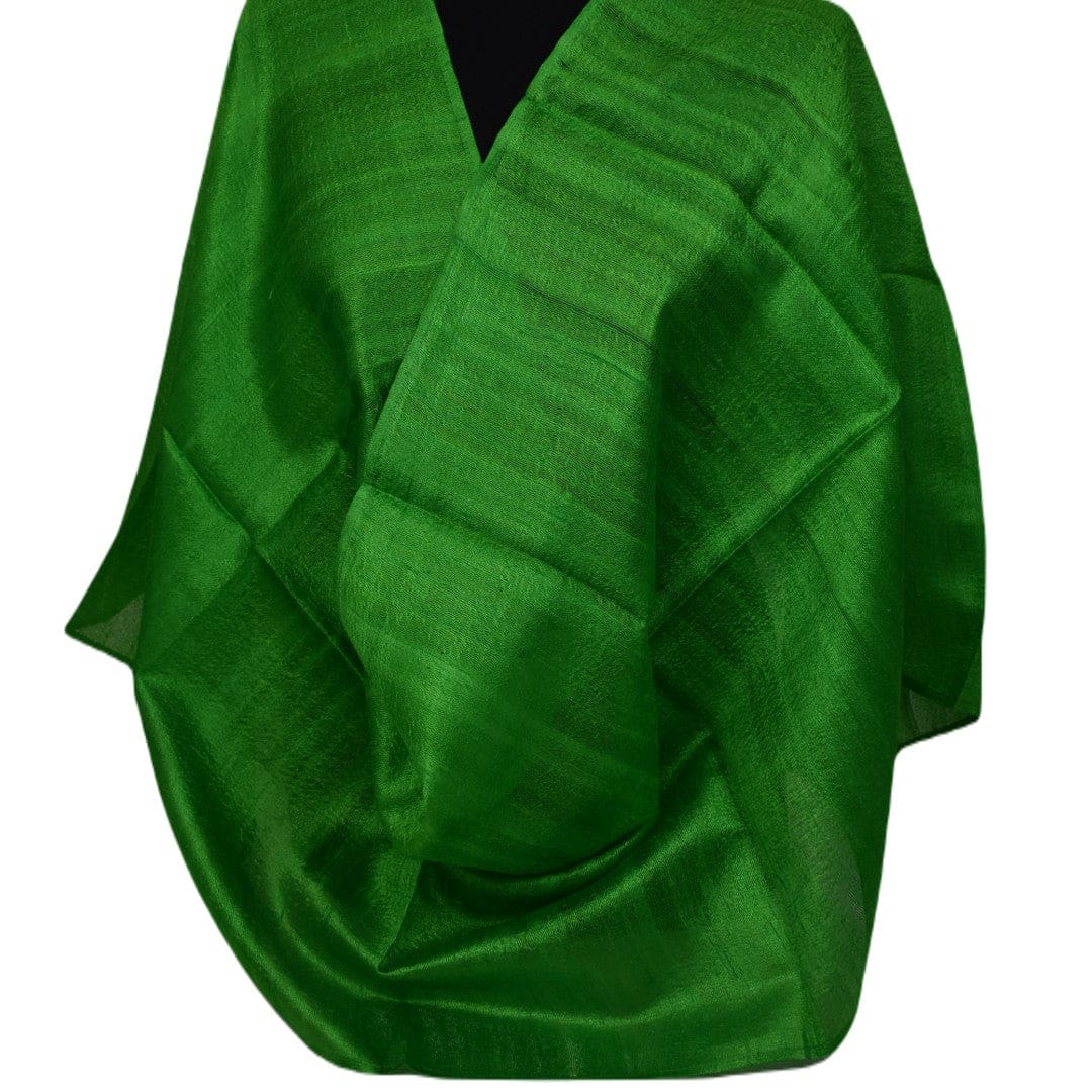 Esarfa-Sal din Matase Naturala Dupioni Raw Silk - Verde Iarba -> Cod:Dupion45 - esarfa sal din matase naturala dupioni raw silk