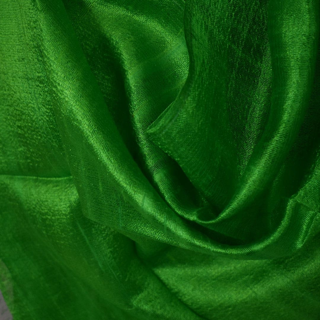 Esarfa-Sal din Matase Naturala Dupioni Raw Silk - Verde Iarba -> Cod:Dupion45 - esarfa sal din matase naturala dupioni raw silk