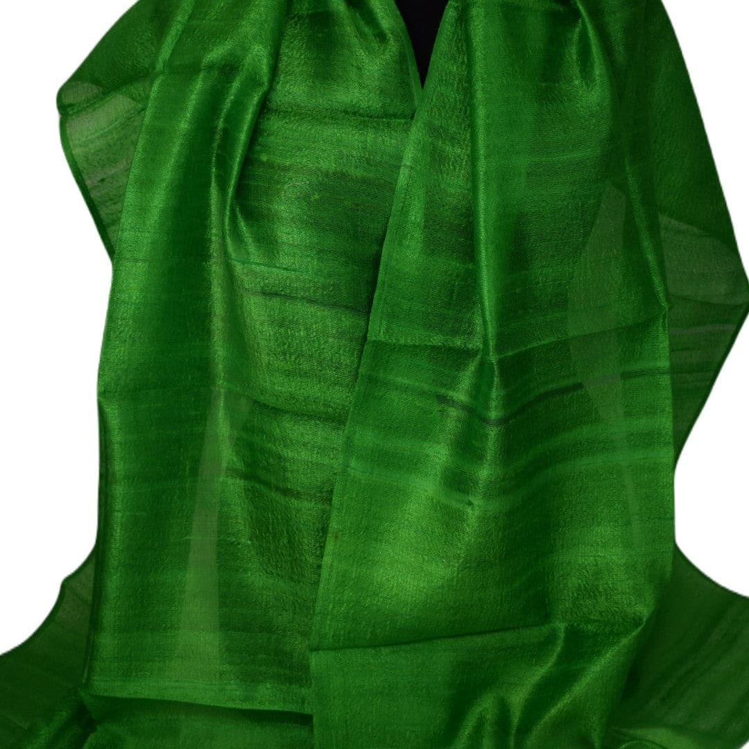 Esarfa-Sal din Matase Naturala Dupioni Raw Silk - Verde Iarba -> Cod:Dupion45 - esarfa sal din matase naturala dupioni raw silk