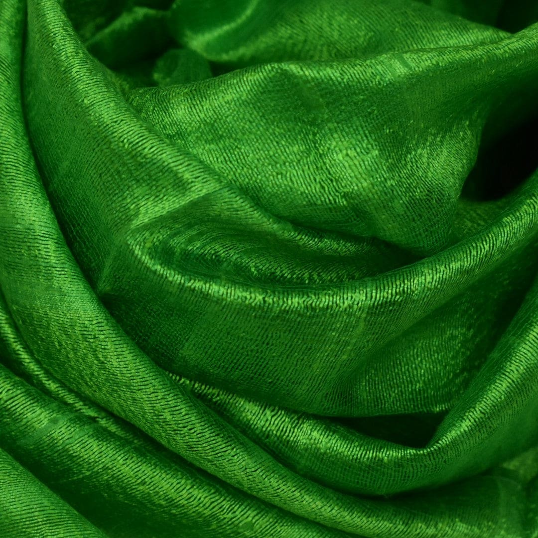Esarfa-Sal din Matase Naturala Dupioni Raw Silk - Verde Iarba -> Cod:Dupion45 - esarfa sal din matase naturala dupioni raw silk