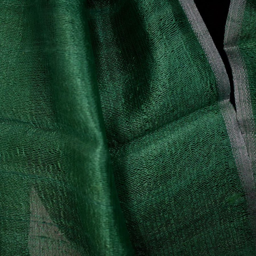 Esarfa-Sal din Matase Naturala Dupioni Raw Silk - Verde Smarald -> Cod:Dupion46 - esarfa sal din matase naturala dupioni raw silk