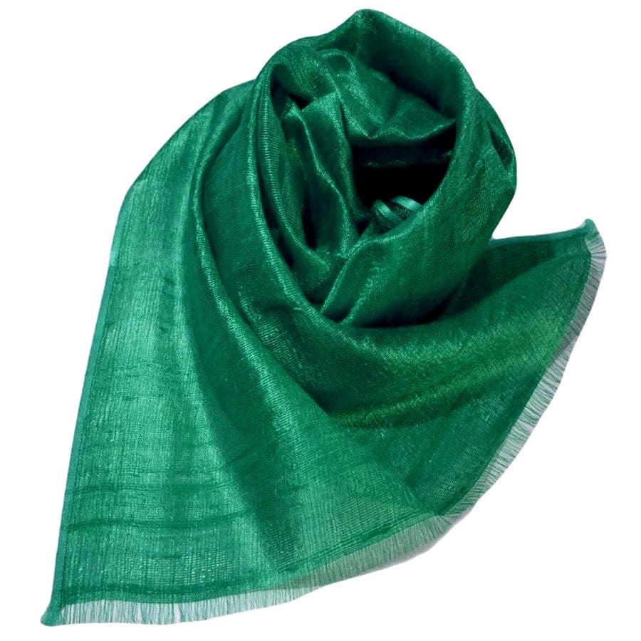 Esarfa-Sal din Matase Naturala Dupioni Raw Silk - Verde Smarald -> Cod:Dupion46 - esarfa sal din matase naturala dupioni raw silk